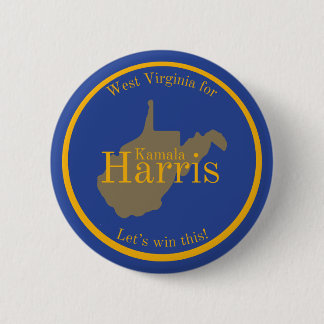 West Virginia für Kamala Harris Button