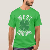West Virginia Gift St. Patrick's Day Kleeblatt - M T-Shirt (Vorderseite)