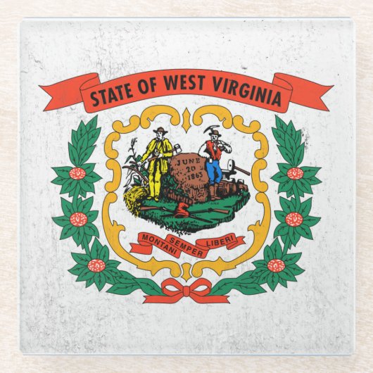 West Virginia Glasuntersetzer (Vorderseite)