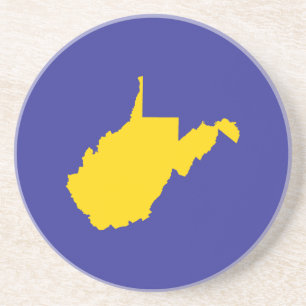 West Virginia Gold und Blau Untersetzer