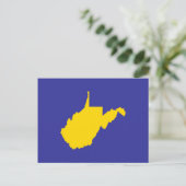 West Virginia Gold und Blue Postkarte (Stehend Vorderseite)