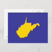West Virginia Gold und Blue Postkarte (Vorne/Hinten)