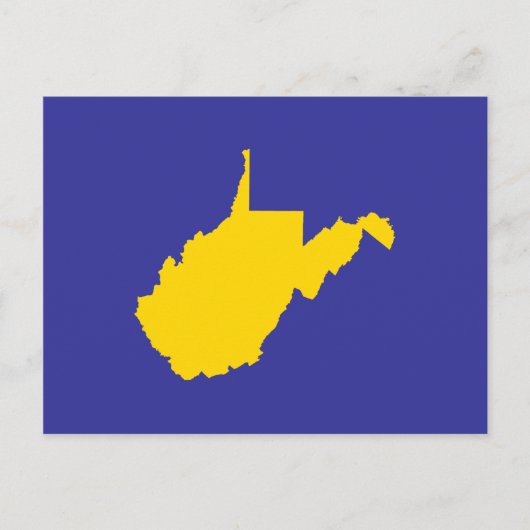 West Virginia Gold und Blue Postkarte (Vorderseite)