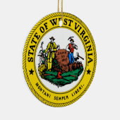 West Virginia Great Siegel Keramik Ornament (Rechts)