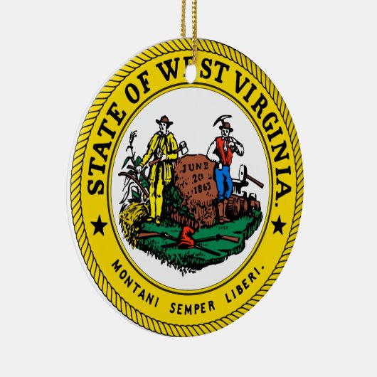West Virginia Great Siegel Keramik Ornament (Rechts)