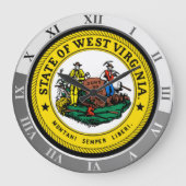 West Virginia Große Wanduhr (Vorderseite)