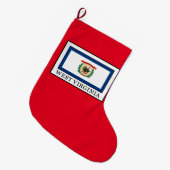West Virginia Großer Weihnachtsstrumpf (Vorderansicht (hängend))