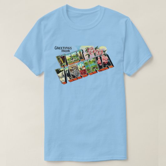 West Virginia Gruß T-Shirt (Design vorne)