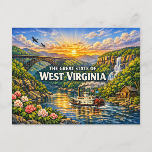 West Virginia Grußkarte  Postkarte
