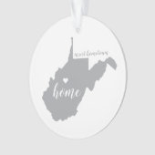 West Virginia Heimat Personalisiertes Ornament (Vorderseite)