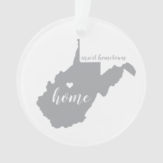 West Virginia Heimat Personalisiertes Ornament (Vorderseite)