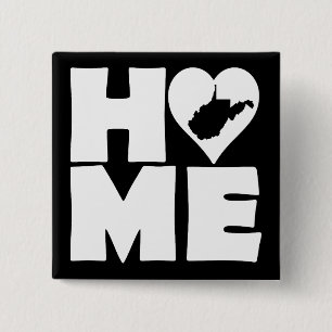 West Virginia Home Heart State Knopf Abzeichen Pin Button
