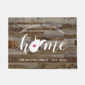 West Virginia Home State Personalized Wood Look Fußmatte (Vorderseite)