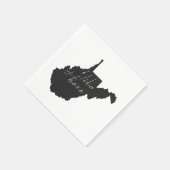 West Virginia I like it Hier Staat Silhouette Serviette (Ecke)