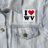WEST VIRGINIA - "ICH LIEBE WV" "ICH LIEBE WEST BUTTON (Beispiel)