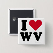 WEST VIRGINIA - "ICH LIEBE WV" "ICH LIEBE WEST BUTTON (Vorne & Hinten)