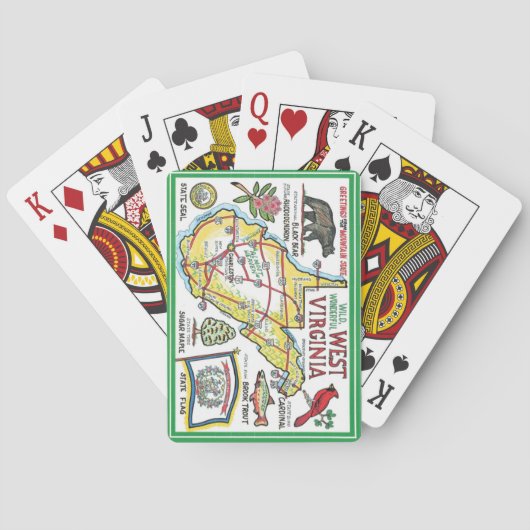 West Virginia Illustrated Playing Cards Spielkarten (Rückseite)
