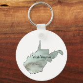 West Virginia Illustration Painting Schlüsselanhänger (Vorderseite)