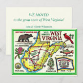 West Virginia Illustriert Map Moving Ankündigung (Vorne/Hinten)