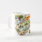 West Virginia Illustrierte Karte Kaffeetasse (Vorderseite Links)