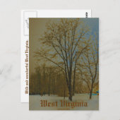 West Virginia in Snow Postkarte (Vorne/Hinten)