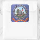 West Virginia Infantry Quadratischer Aufkleber (Tasche)