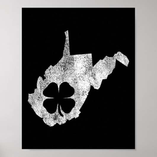 West Virginia Irischer Shamrock St. Patrick's Day Poster (Vorne)