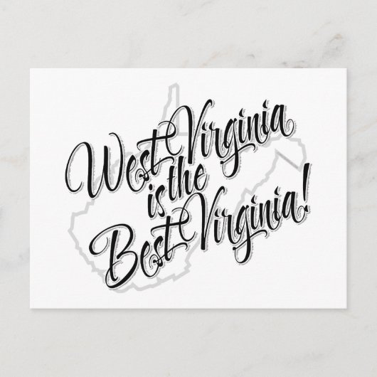 West Virginia ist die beste Virginia Postkarte (Vorderseite)