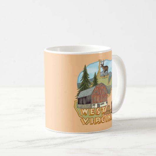 West Virginia Kaffeetasse (VorderseiteRechts)