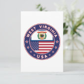 West Virginia Karte (Stehend Vorderseite)