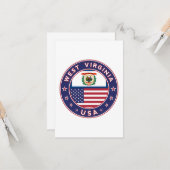 West Virginia Karte (Vorderseite/Rückseite Beispiel)