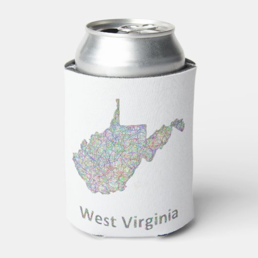 West Virginia Karte Dosenkühler (Kanne Vorderseite)