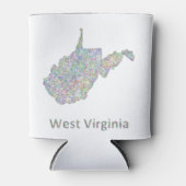 West Virginia Karte Dosenkühler (Vorderseite)