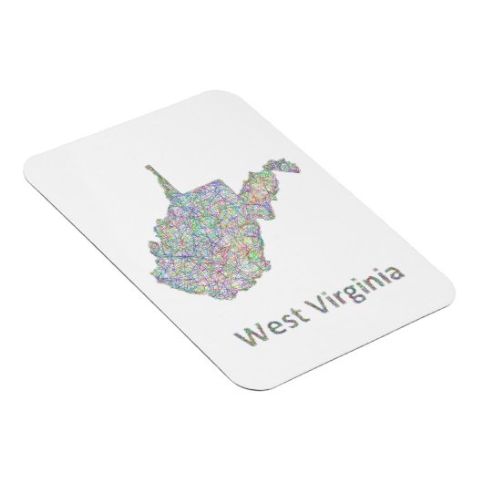 West Virginia Karte Magnet (Rechte Seite)
