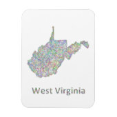 West Virginia Karte Magnet (Vertikal)
