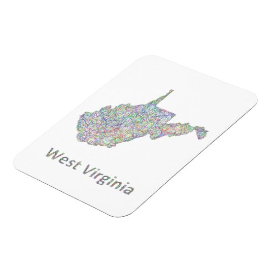 West Virginia Karte Magnet (Linke Seite)