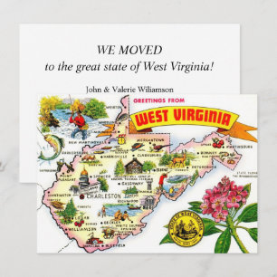 West Virginia Karte Umzugsankündigung