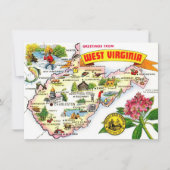 West Virginia Karte Umzugsankündigung (Vorderseite)