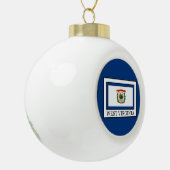 West-Virginia Keramik Kugel-Ornament (Links)