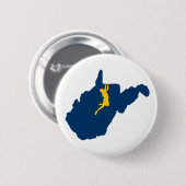 West Virginia Klettern Button (Vorne & Hinten)