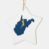 West Virginia Klettern Keramik Ornament (Links)