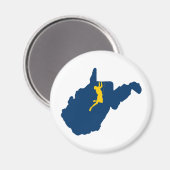 West Virginia Klettern Magnet (Vorderseite/Rückseite)