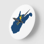 West Virginia Klettern Runde Wanduhr (Winkel)