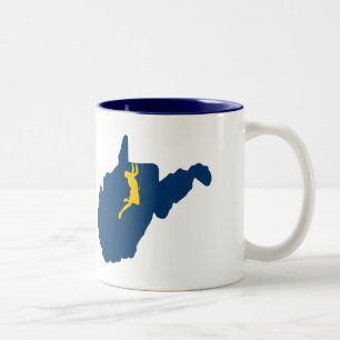West Virginia Klettern Zweifarbige Tasse