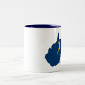 West Virginia Klettern Zweifarbige Tasse (Mittel)
