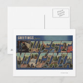 West Virginia (Kohlebergwerk) - Große Briefszenen Postkarte (Vorne/Hinten)