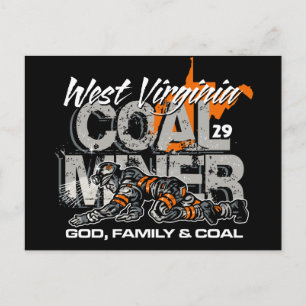 WEST-VIRGINIA-KOHLENBERGWERKARBEITER POSTKARTE