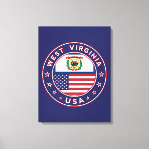West Virginia Leinwanddruck
