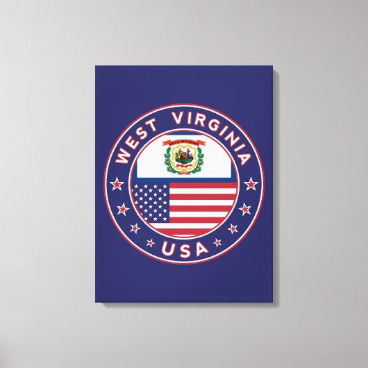 West Virginia Leinwanddruck (Vorderseite)