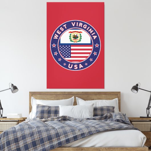 West Virginia Leinwanddruck (Insitu (Schlafzimmer))